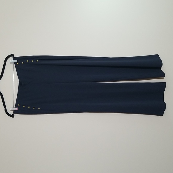 Lauren Ralph Lauren Wide Leg Sailor Pants, size 6, gold buttons, elastic… - Picture 2 of 8